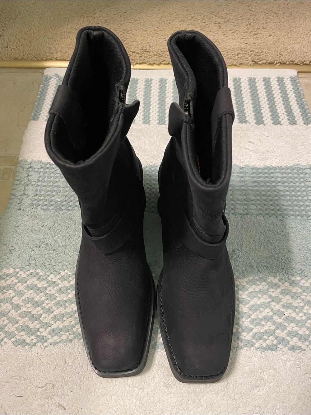 Harley-Davidson Black Harness Mid-Calf Boots